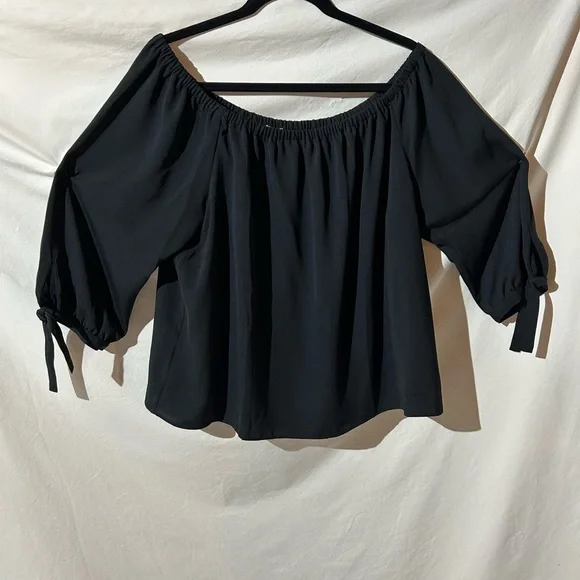 2 pack of off-the-shoulder top with tie sleeve detail - Picture 2 of 6